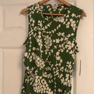 Michal Kors Green Floral Top NWT
